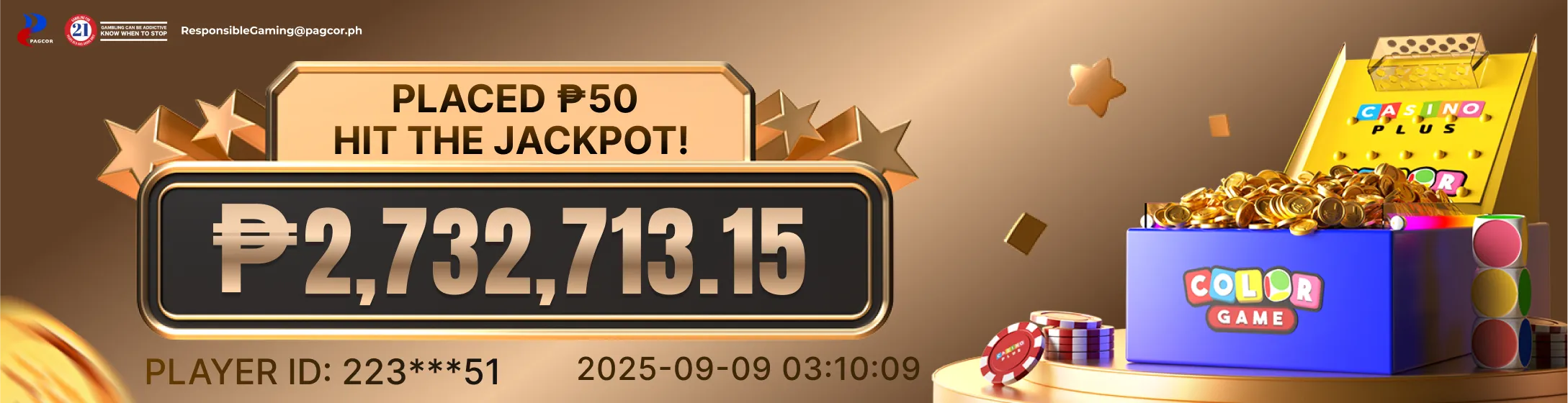 Color Game Jackpot Prize