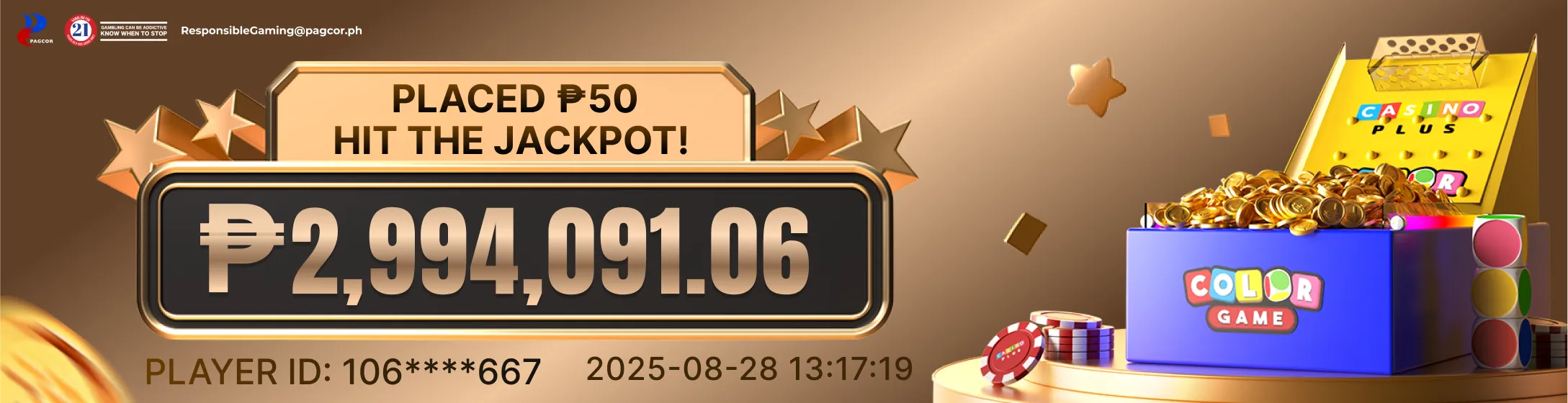Color game lucky jackpot