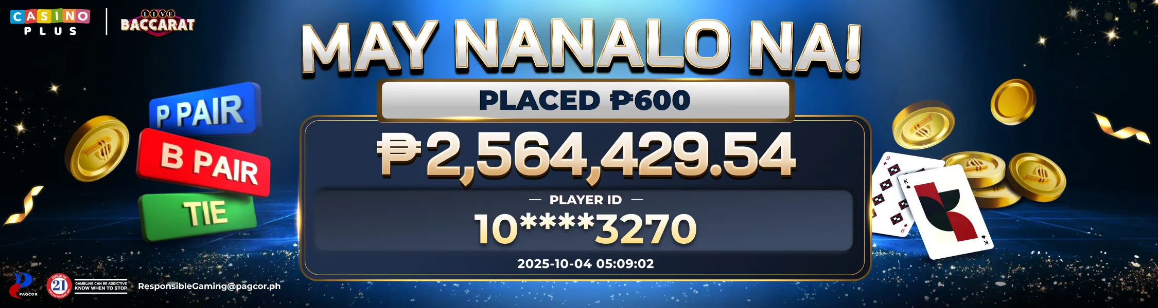 Baccarat jackpot